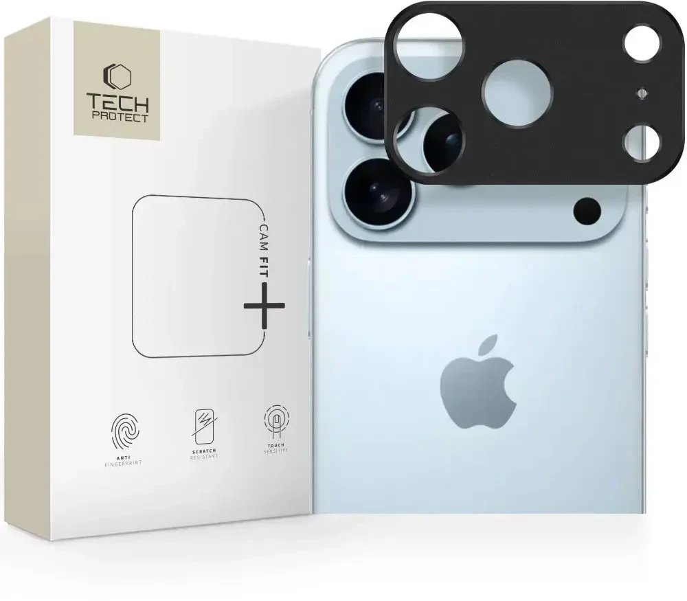 „Tech-Protect Camalloy Fit+“ dėklas, skirtas „iPhone 17 Pro Max“ – Juodas