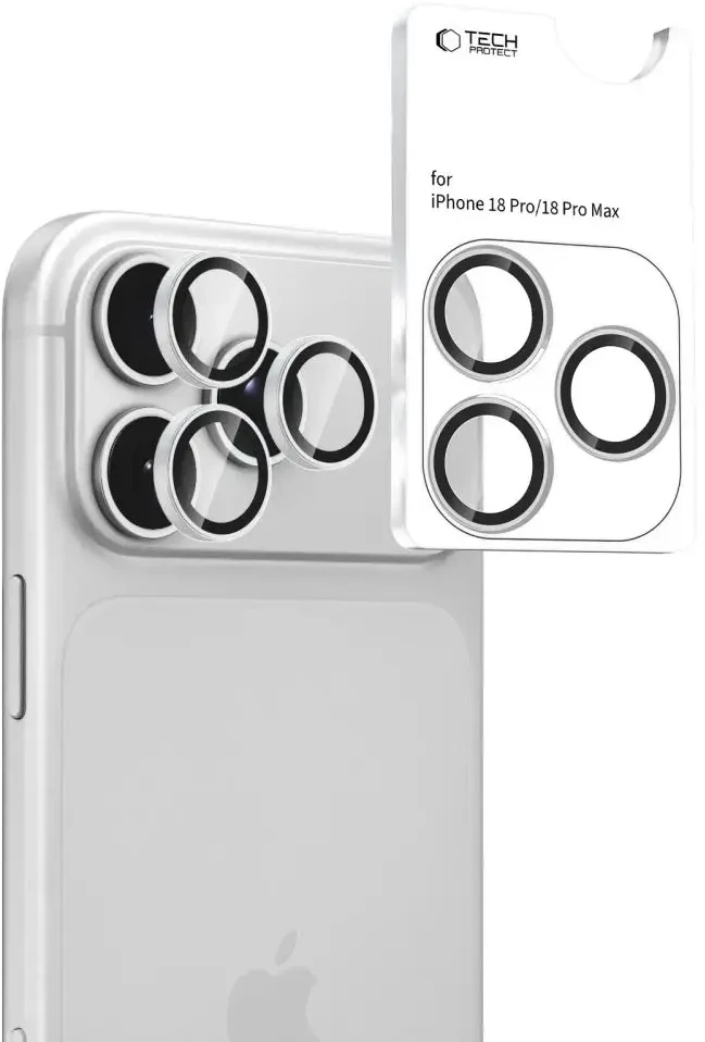 Fotoaparato apsauga TECH-PROTECT CAMRING FIT+ IPHONE 18 PRO / MAX sidabrinė