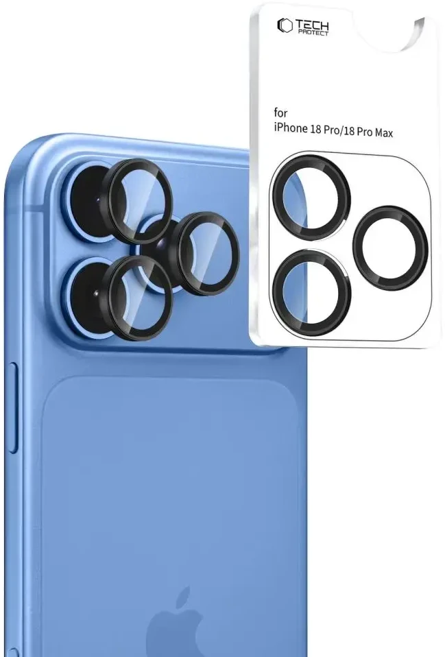 Tech-Protect Camring Fit+ fotoaparato gaubtelis, skirtas iPhone 18 Pro / 18 Pro Max – juodas