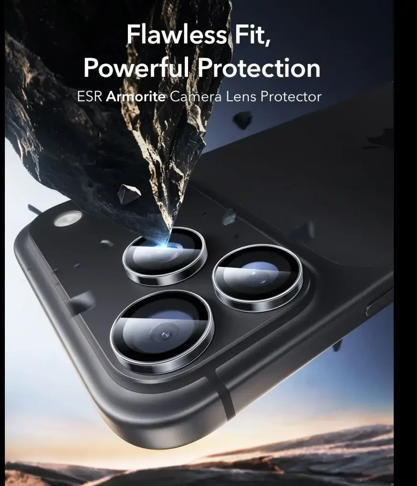 KAMEROS APSAUGA ESR ARMORITE CAMERA PROTECTOR iPhone 18 PRO / 18 PRO MAX SKAIDRI