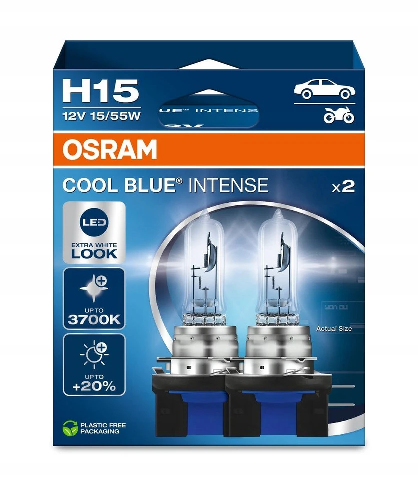 Osram H15 Cool Blue Intense automobilių lempučių pakuotė