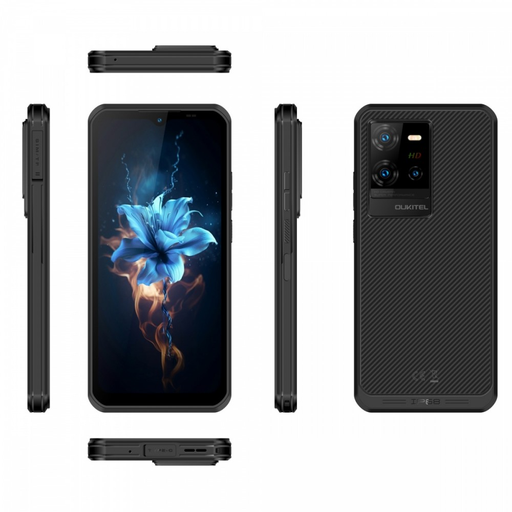 OUKITEL WP50 Slim Rugged Išmanusis telefonas 4Gb/256Gb, Juodas