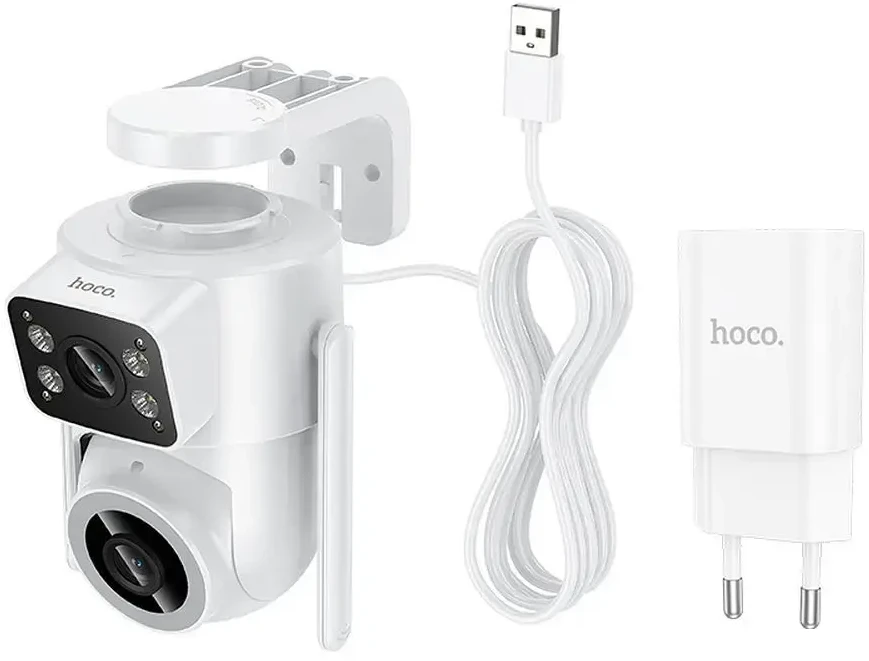 Outdoor camera 2MP Full HD Wi-Fi Hoco D9 baltas