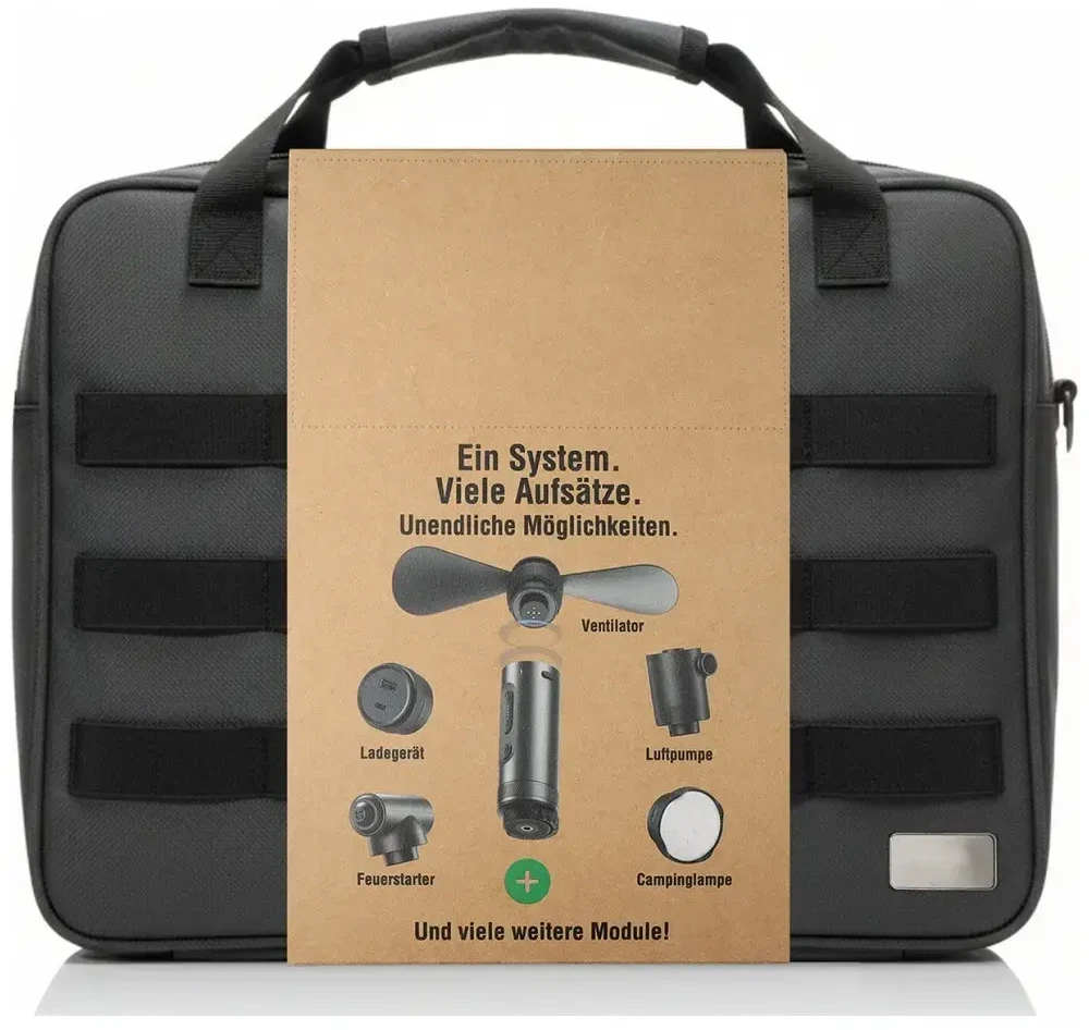 „Outdoolow“ daugiafunkcinė išorinė baterija „4smarts SnapKit 7-in-1“ 3500mAh juoda
