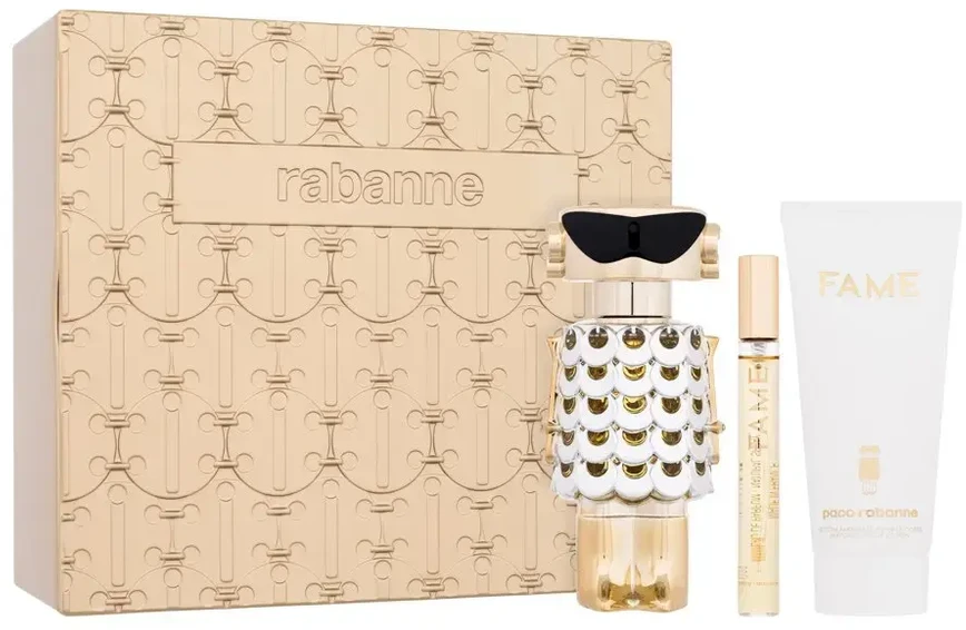 Paco Rabanne Fame rinkinys moterims (EDP, 80 ml + kūno losjonas, 100 ml + EDP, 10 ml)