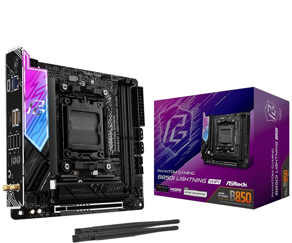 ASRock Phantom Gaming B850I „Lightning WiFi“ AMD B850 Socket AM5 mini ITX