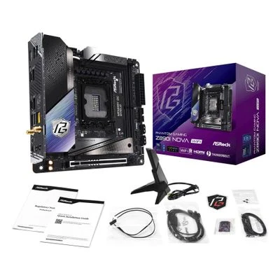 ASRock Phantom Gaming Z890I Nova WiFi Intel Z890 LGA 1851 (Socket V1) mini ITX pagrindinė plokštė