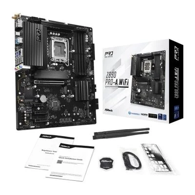 ASRock Z890 Pro-A WiFi Intel Z890 LGA 1851 (Socket V1) ATX pagrindinė plokštė