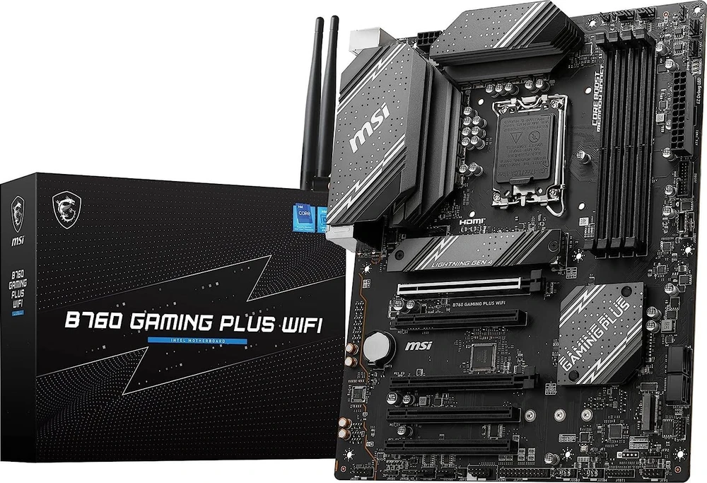 Pagrindinė plokštė MSI B760 GAMING PLUS WIFI LGA 1700 1xDP 1xHDMI