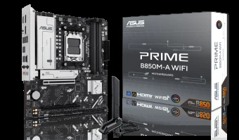 Pagrindinė plokštė Asus PRIME B850M-A WIFI | Procesorių šeima AMD | Procesoriaus lizdas AM5 | DDR5 | Palaikomos kietojo disko sąsajos SATA, M.2 | SATA jungčių skaičius 4