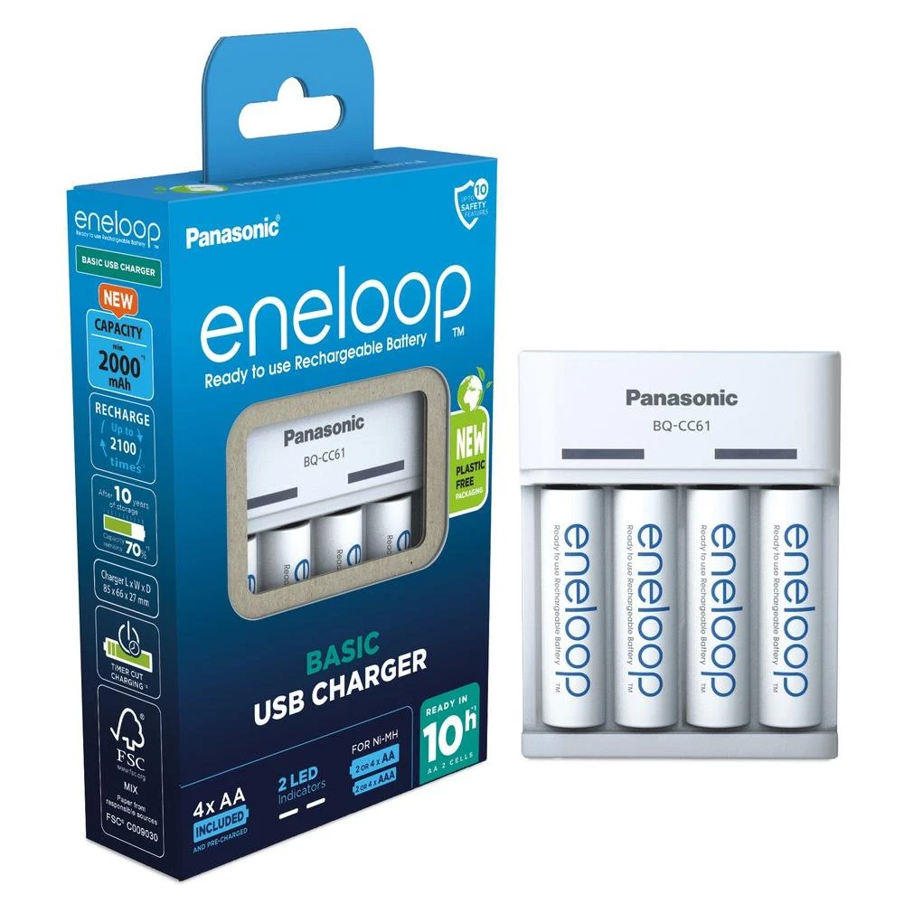Kroviklis Panasonic ENELOOP K-KJ61MCD40USB Powerbank , 2,25 val; +(4xAA)