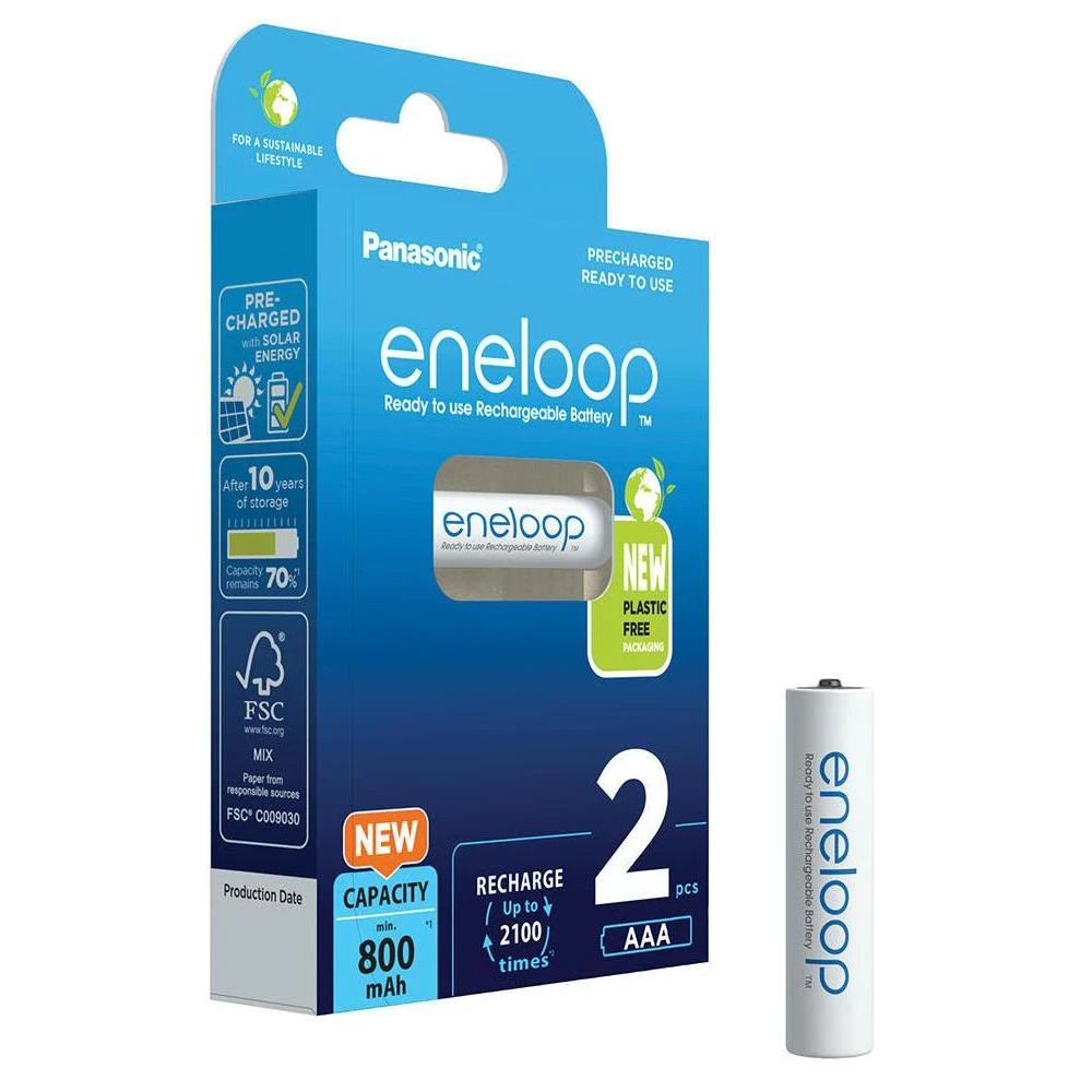 „Panasonic“ | Įkraunamos baterijos | ENELOOP BK-4MCDE/2BE | AAA | 800 mAh | 2 vnt.