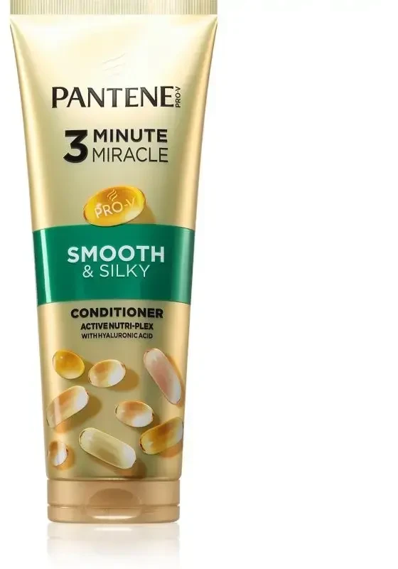 Intensyvus plaukų kondicionierius PANTENE Smooth&Silky Active Nutri-Plex, 3 minutes miracles, 220 ml