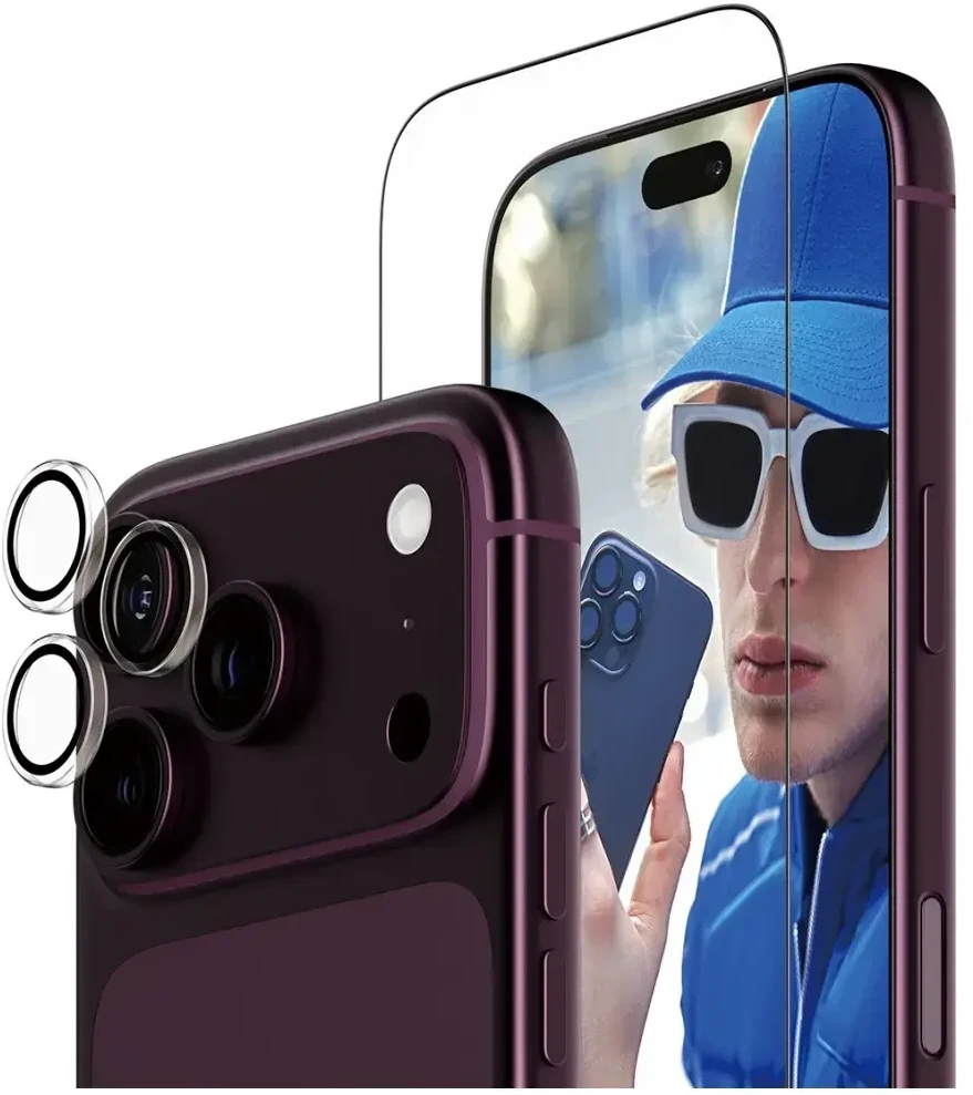 Panzer Glass Rinkinys PanzerGlass Classic 2w1 su Fastfit in-a-box stiklu + objektyvu, skirtas iPhone Pro