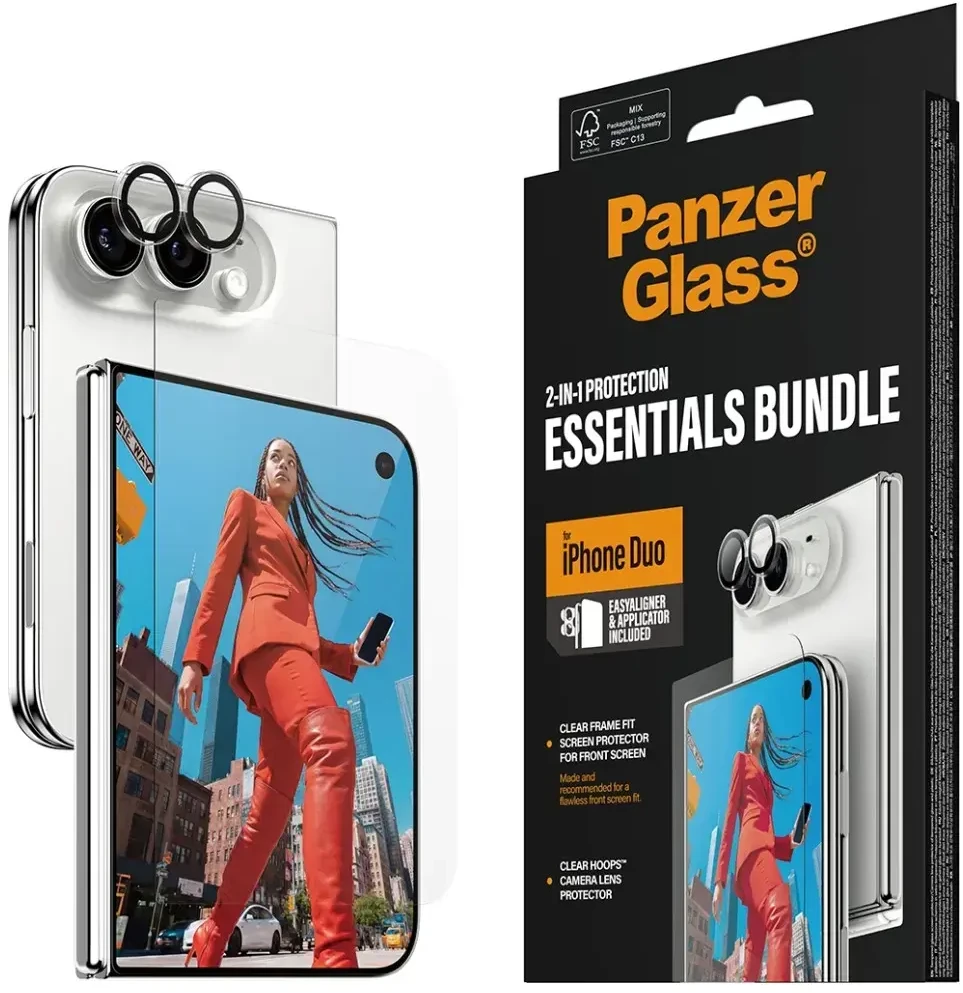 Panzer Glass PanzerGlass Essentials 2w1 szkło+lens do iPhone Duo