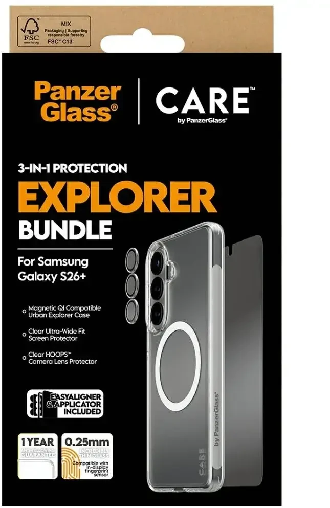 Panzer Glass „PanzerGlass CARE“ – „PanzerGlass 3-in-1 Galaxy S Plus 2026“