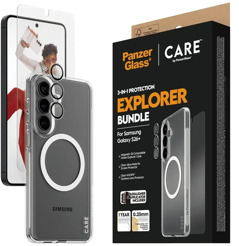 Panzer Glass „PanzerGlass CARE“ – „PanzerGlass 3-in-1 Galaxy S Plus 2026“