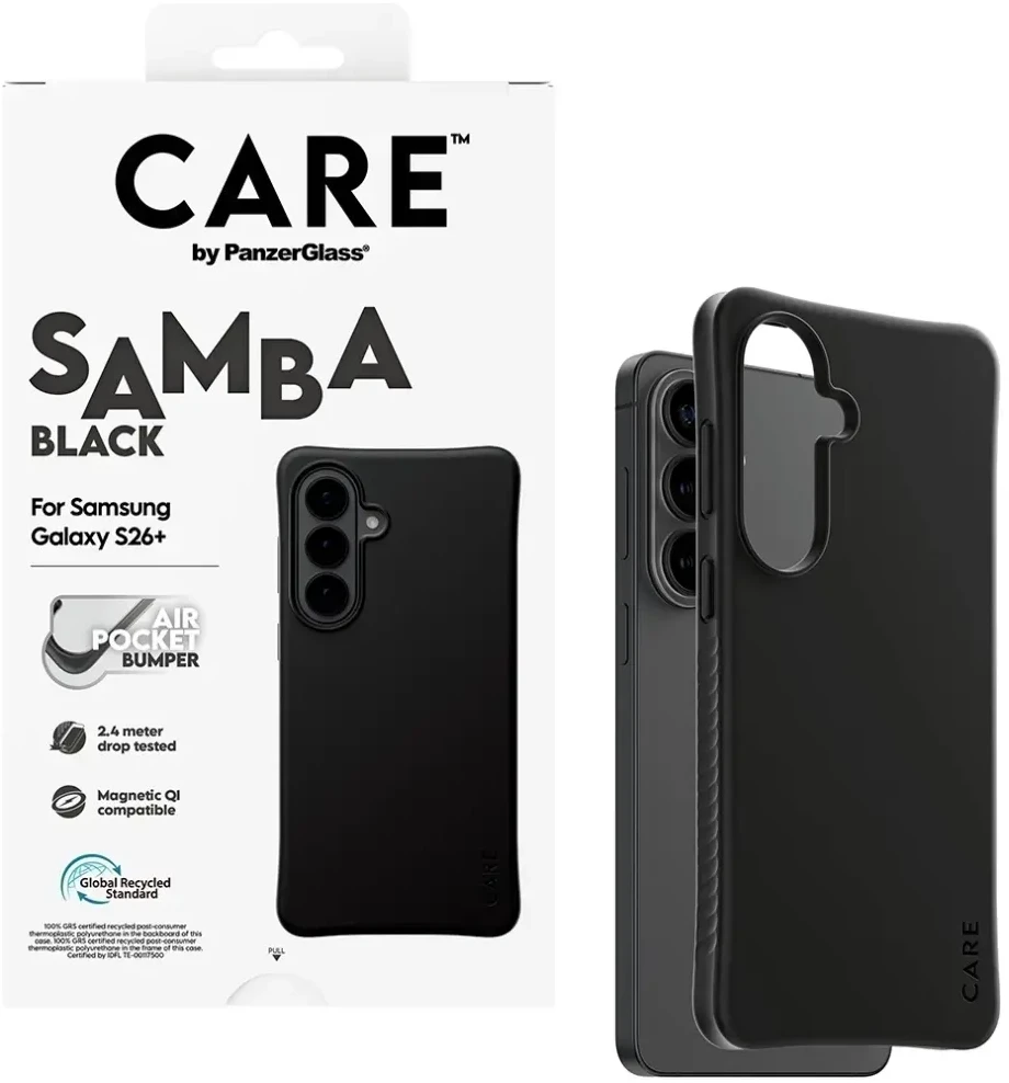 Panzer Glass Dėklas Galaxy S26+ iš perdirbto TPU, Qi suderinamas CARE by PanzerGlass