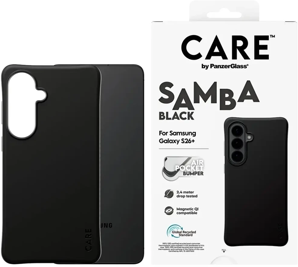 Panzer Glass Dėklas Galaxy S26+ iš perdirbto TPU, Qi suderinamas CARE by PanzerGlass