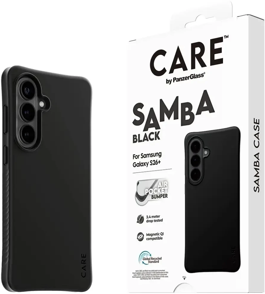 Panzer Glass Dėklas Galaxy S26+ iš perdirbto TPU, Qi suderinamas CARE by PanzerGlass