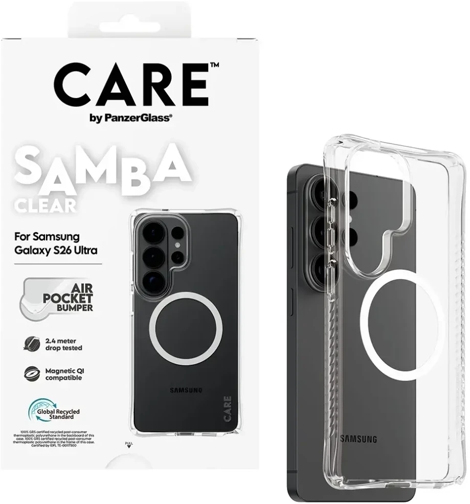 Panzer Glass Dėklas Galaxy S26 Ultra permatomas, Qi suderinamas CARE by PanzerGlass