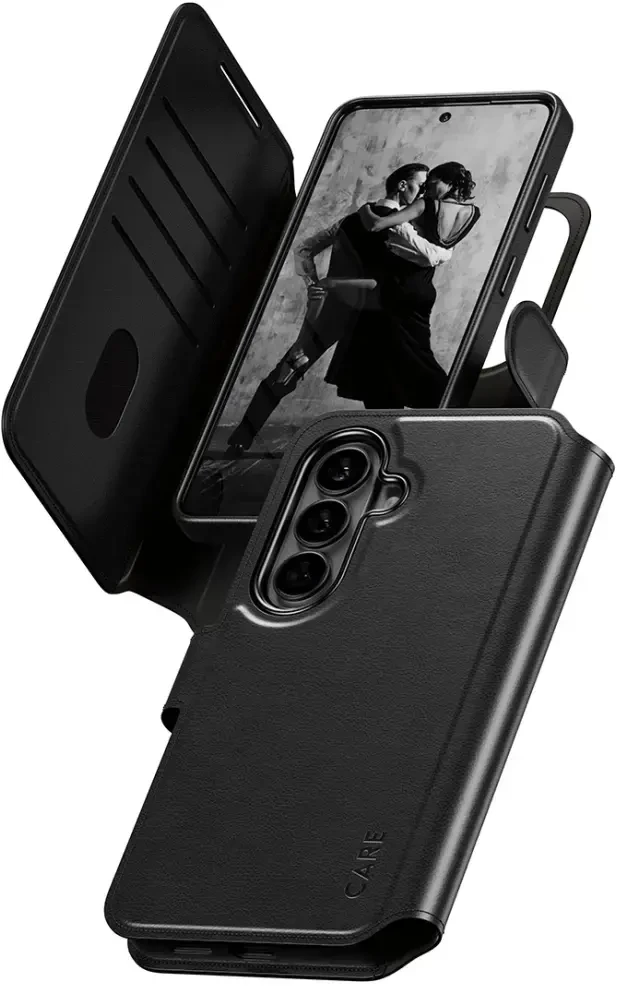 Dėklas Panzer Glass Knygutė 2in1 su kortelių skyriumi Galaxy S26 CARE by PanzerGlass
