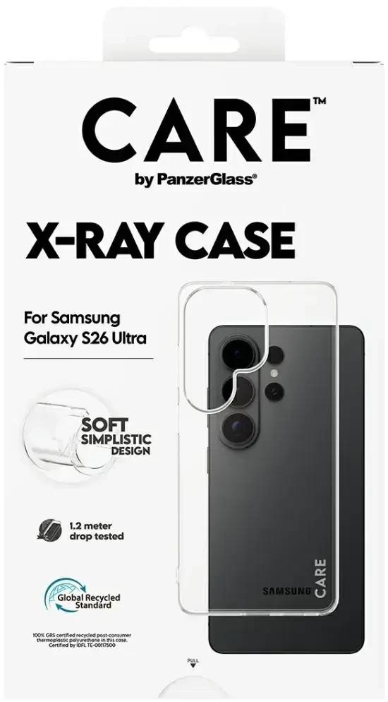 „Panzer Glass CARE by PanzerGlass“ rentgeno dėklas, skirtas „Samsung Galaxy S26 Ultra“ – skaidrus