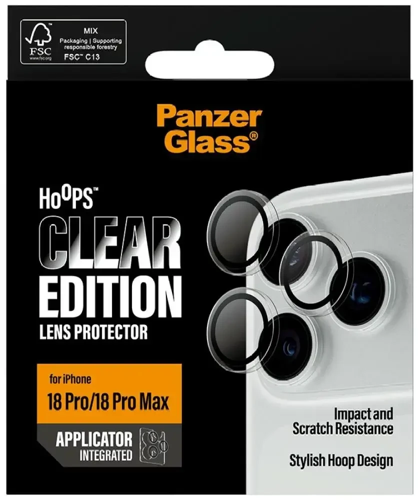 Panzer Glass Ceramic Lens Protector PanzerGlass Hoops iPhone 18 Pro / 18 Pro Max transparent