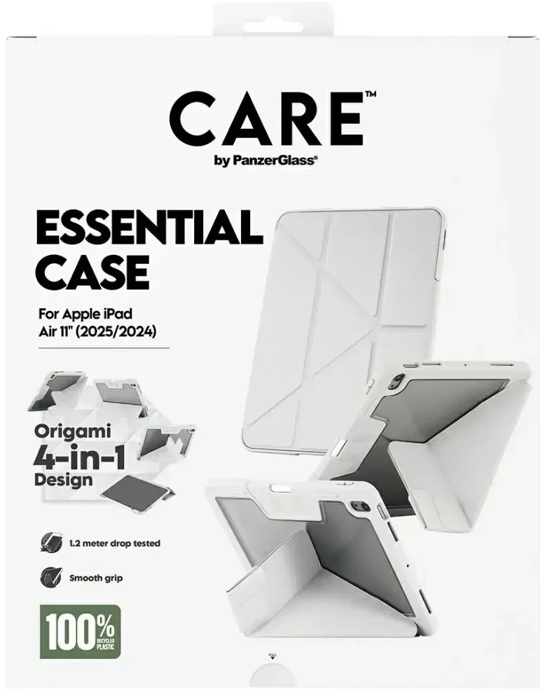 Panzer Glass Dėklas Care by PanzerGlass Y fold do iPad Air 11" (2024 2025) šviesiai pilkas