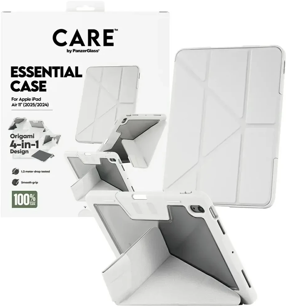 Panzer Glass Dėklas Care by PanzerGlass Y fold do iPad Air 11" (2024 2025) šviesiai pilkas