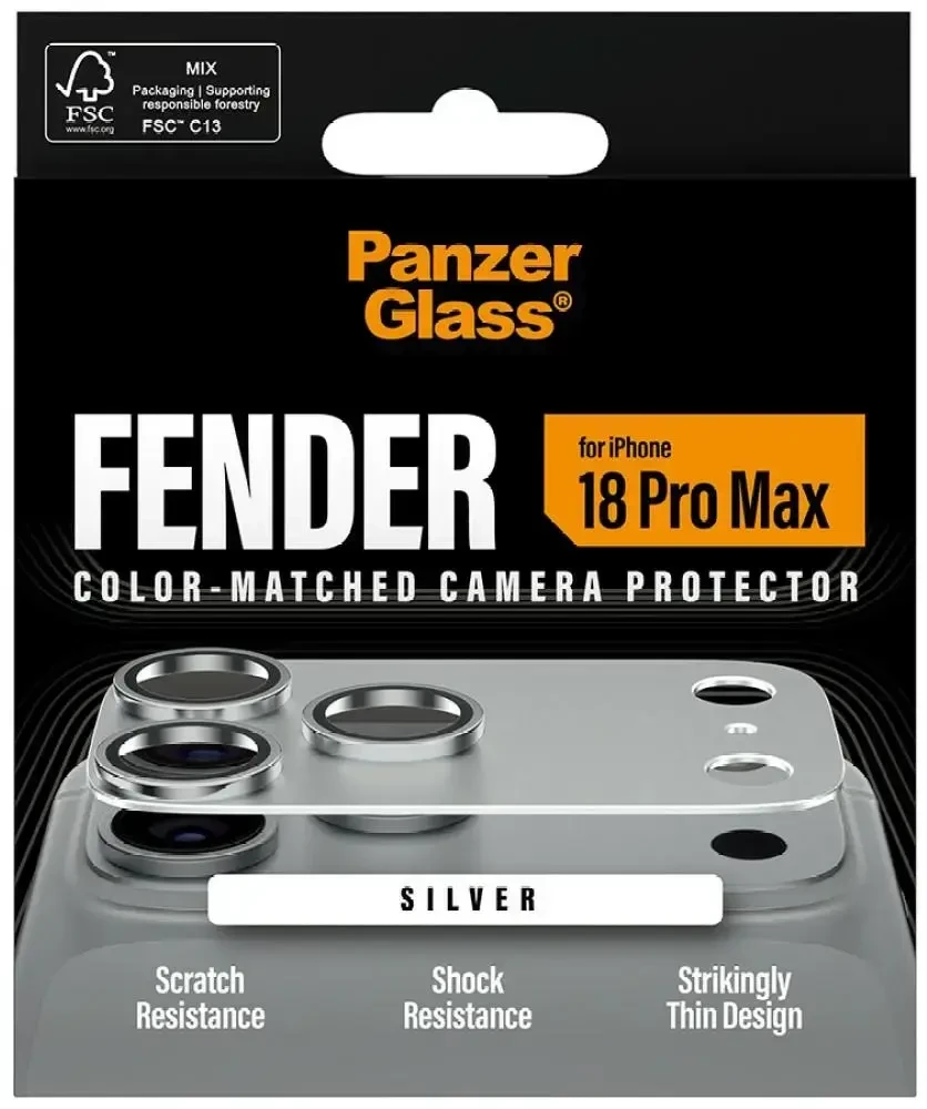 Panzer Glass PanzerGlass Fender iP 18 Pro Max Sidabrinė Kameraschutz