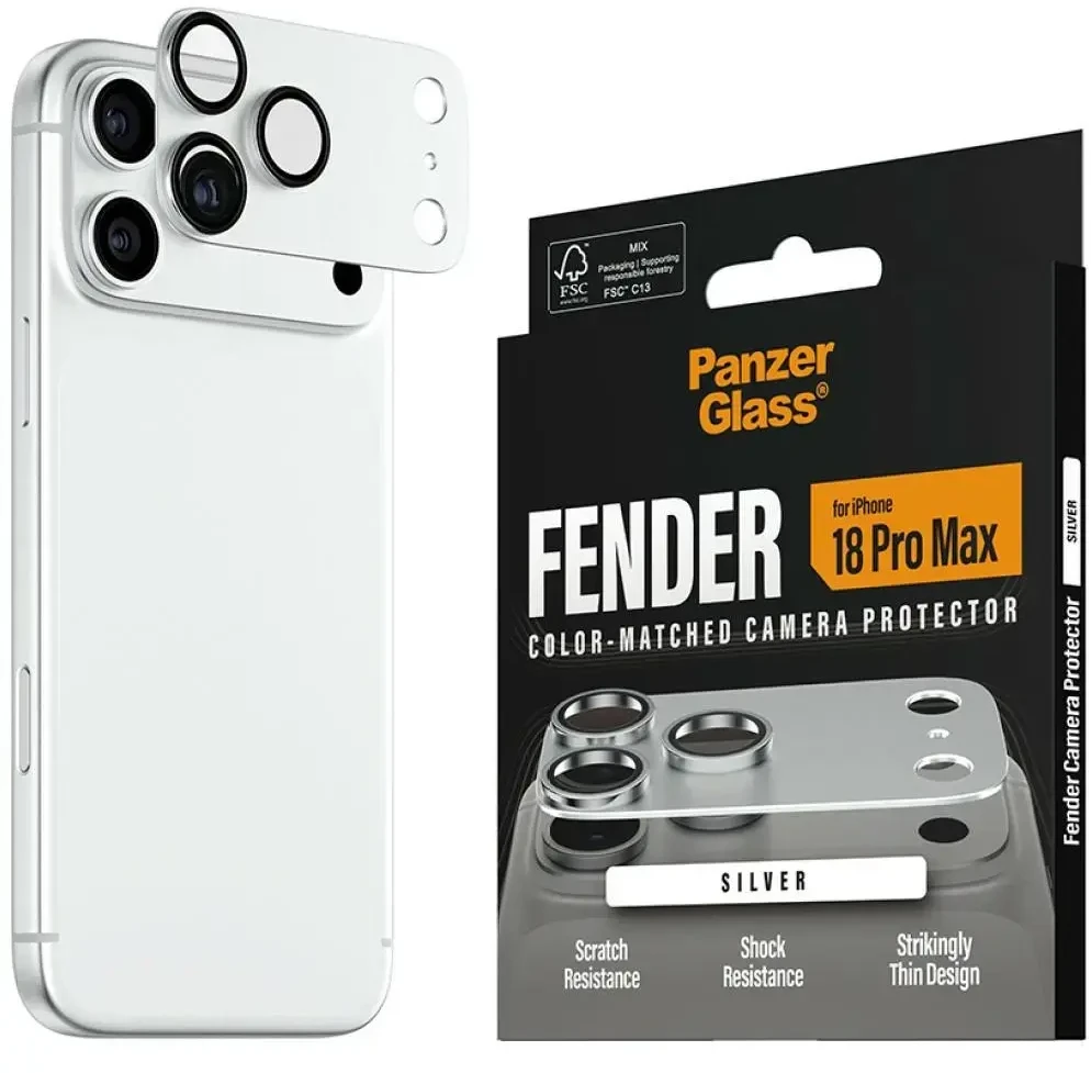 Panzer Glass PanzerGlass Fender iP 18 Pro Max Sidabrinė Kameraschutz