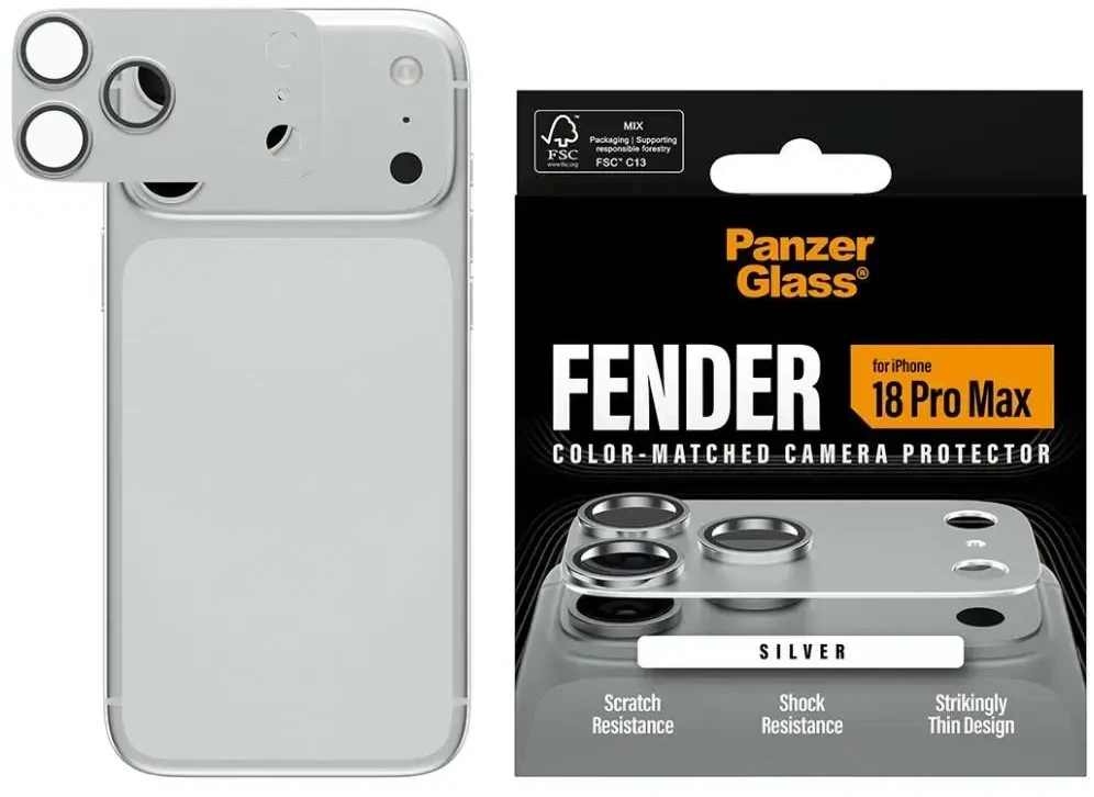 Panzer Glass PanzerGlass Fender iP 18 Pro Max Sidabrinė Kameraschutz