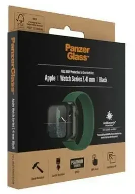 Panzer Glass PanzerGlass Viso korpuso Apple Watch 7 41mm ekrano apsauga, Juoda