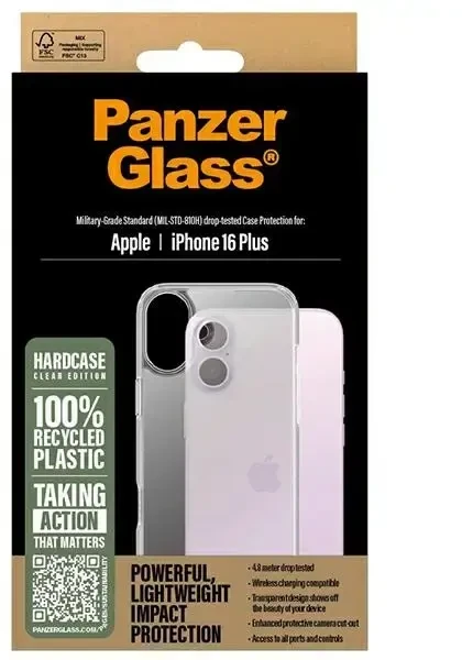 Panzer Glass PanzerGlass HardApple iPhone 16 Plus 6.7" dėklas telefonui skaidrus/Transparent 1289