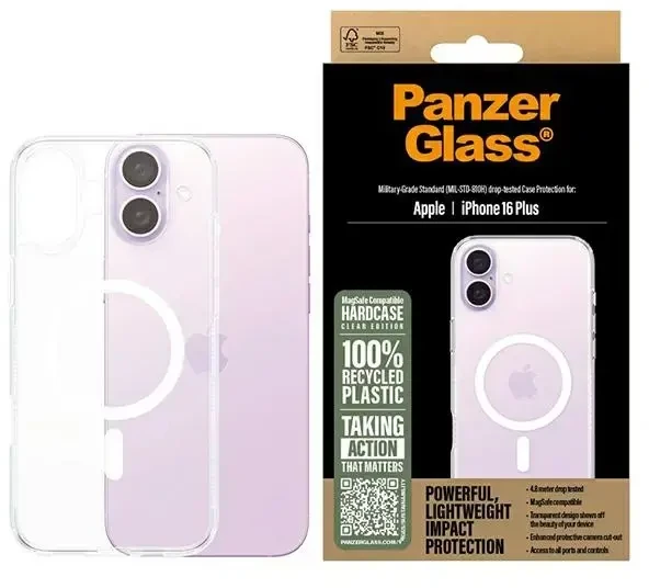 Panzer Glass PanzerGlass HardApple iPhone 16 Plus 6.7" dėklas telefonui baltos spalvos MagSafe 1293