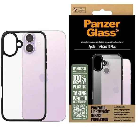 Panzer Glass PanzerGlass HardApple iPhone 16 Plus 6.7" dėklas telefonui juodos spalvos/dėklas telefonui juodos spalvos 1297