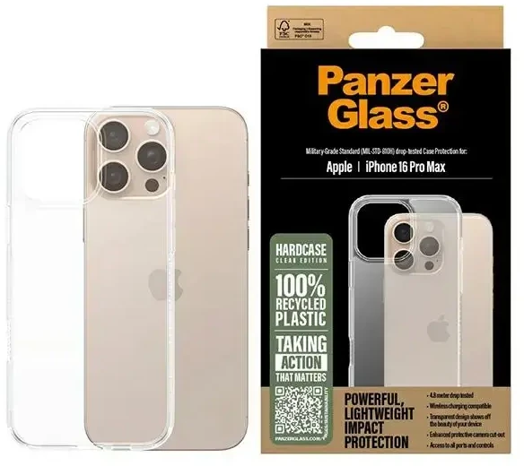 Panzer Glass PanzerGlass HardApple iPhone 16 Pro Max 6.9" dėklas telefonui skaidrus/Transparent 1290