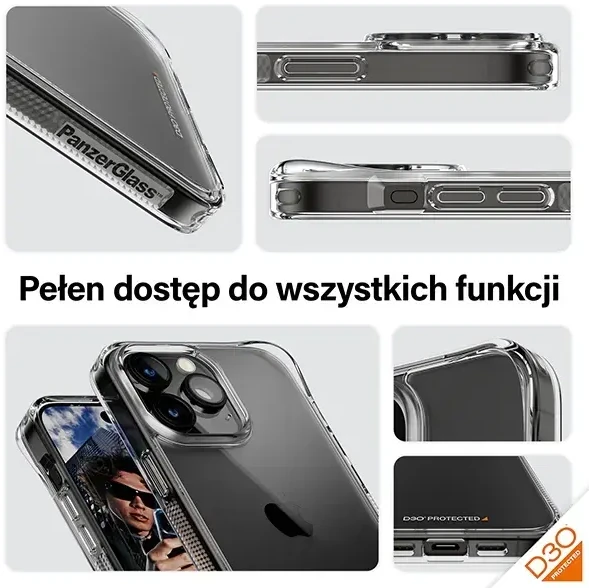 Panzer Glass PanzerGlass D3O ir Military Grade certification Apple iPhone 15 Pro Max - dėklas telefonui skaidrus