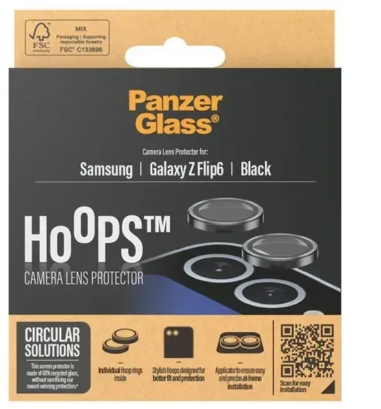 Panzer Glass PanzerGlass „Hoops Camera“ apsauginės kameros linzės „Samsung Z Flip6 F741“ 7372 kameros linzių apsauga su žiedais