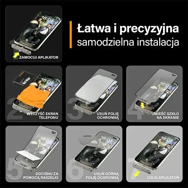 Panzer Glass PanzerGlass™ MATRIX ekrano apsauga su D3O iPhone 15 Plus | Itin platus pritaikymas w. AlignerKit
