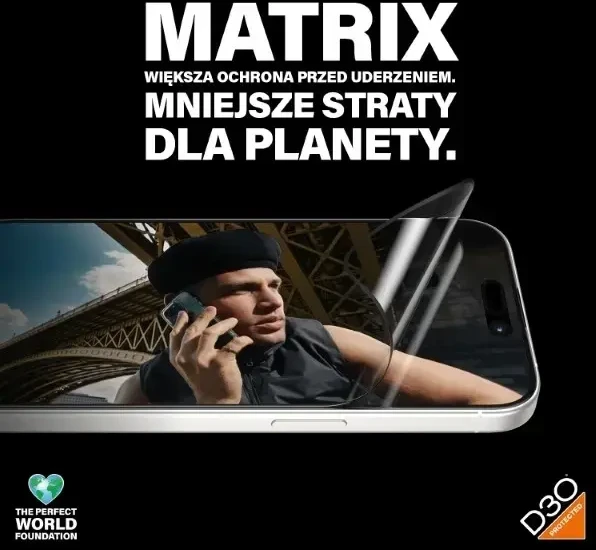 Panzer Glass PanzerGlass™ MATRIX ekrano apsauga su D3O iPhone 15 Pro | Itin platus pritaikymas w. AlignerKit