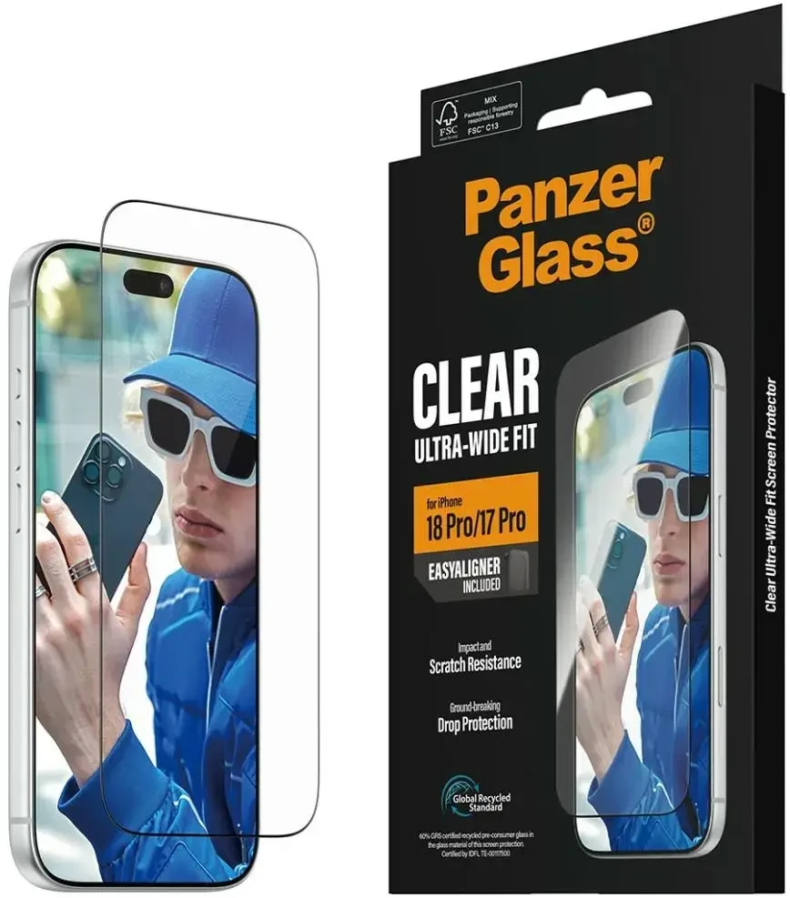 Panzer Glass PanzerGlass Screen Protector Ultra-Wide Fit for w. EazyAligner for iPhone 18 Pro / 17 Pro