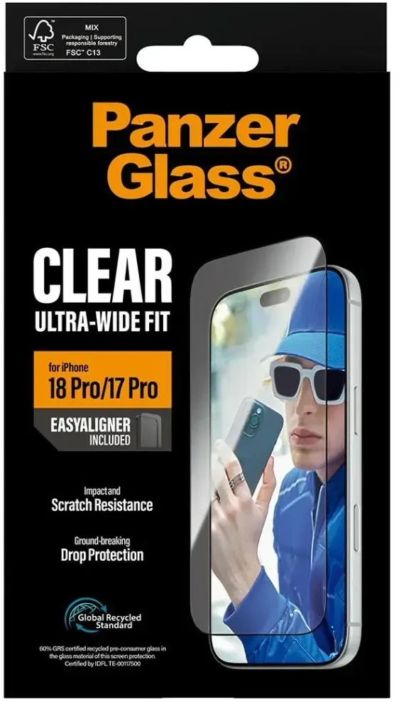 Panzer Glass PanzerGlass Screen Protector Ultra-Wide Fit for w. EazyAligner for iPhone 18 Pro / 17 Pro
