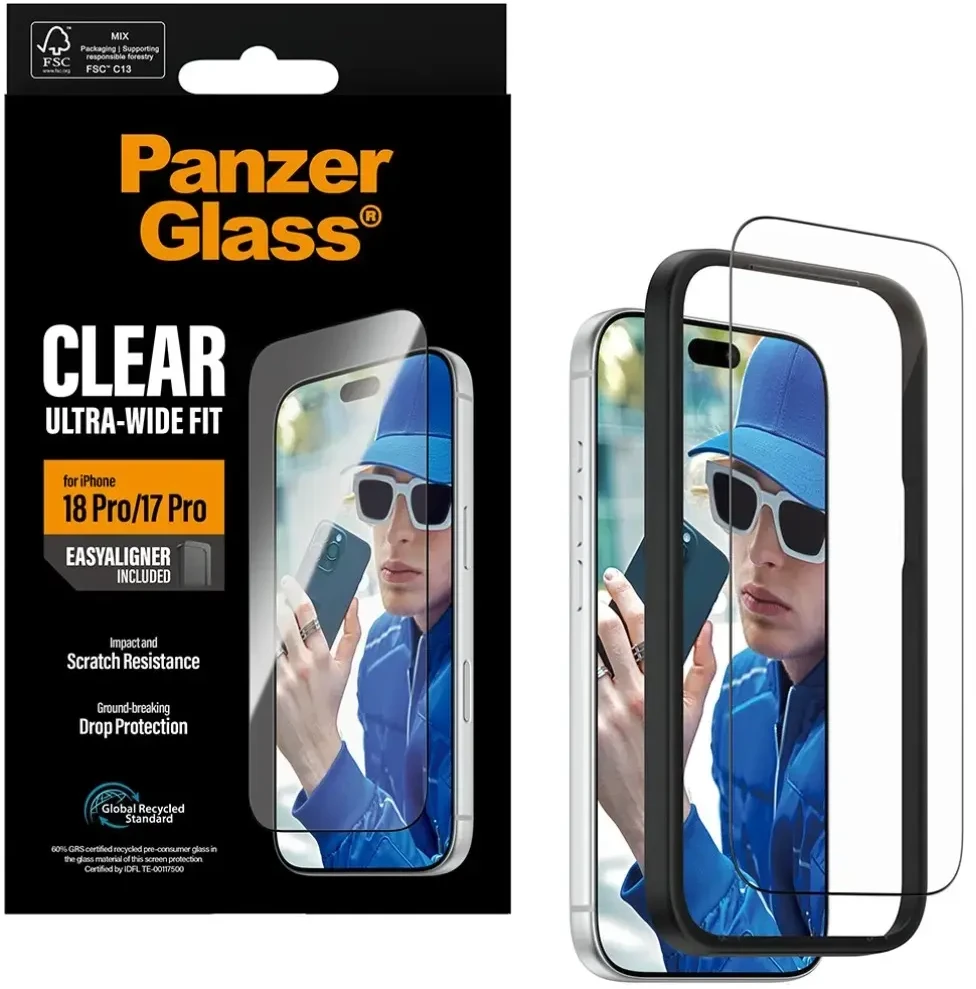 Panzer Glass PanzerGlass Screen Protector Ultra-Wide Fit for w. EazyAligner for iPhone 18 Pro / 17 Pro