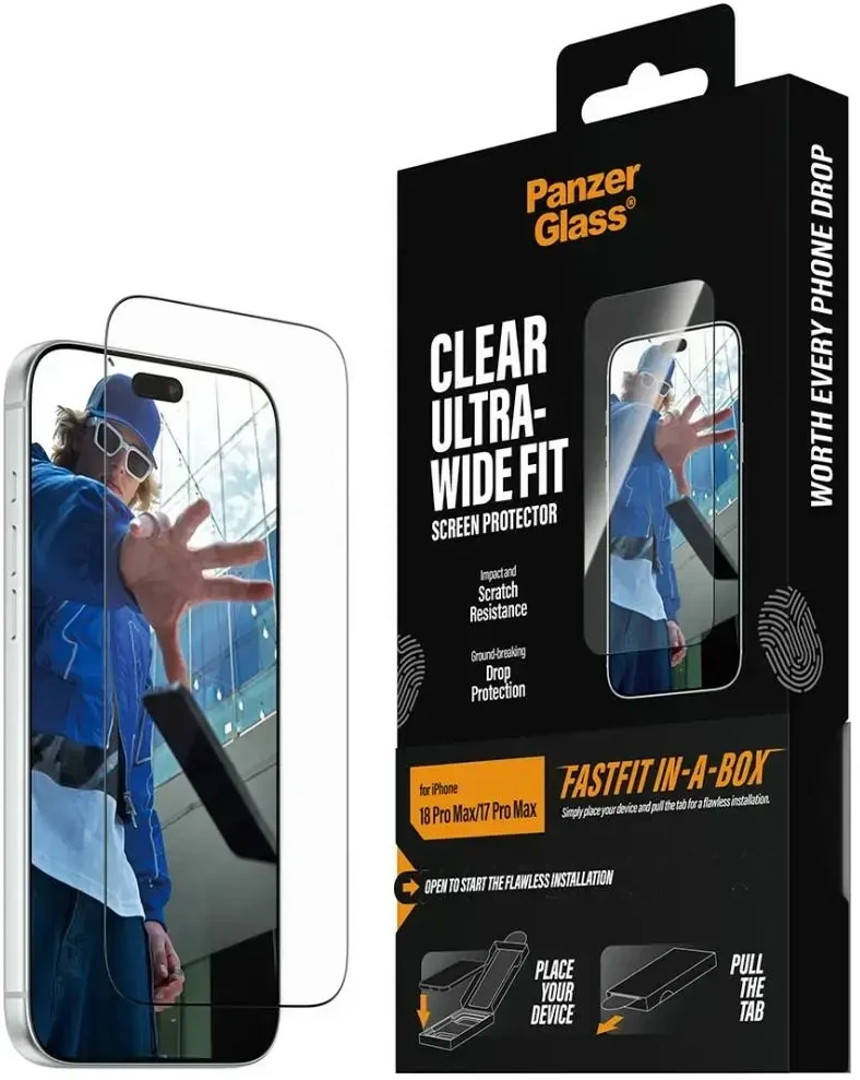Panzer Glass PanzerGlass Displays. iP 17/18 pro Max Ultra Wide FastFit Box