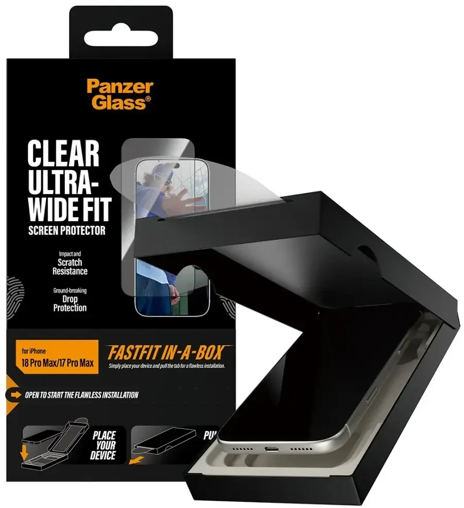 Panzer Glass PanzerGlass Displays. iP 17/18 pro Max Ultra Wide FastFit Box