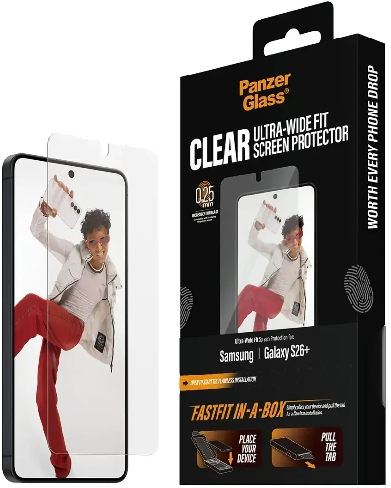 Panzer Glass PanzerGlass Apsauginis stiklas PanzerGlass Screen Protector Samsung Galaxy S26+| U-Wide Fit w. FASTFIT IN-A-BOX