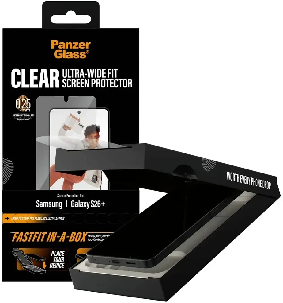 Panzer Glass PanzerGlass Apsauginis stiklas PanzerGlass Screen Protector Samsung Galaxy S26+| U-Wide Fit w. FASTFIT IN-A-BOX