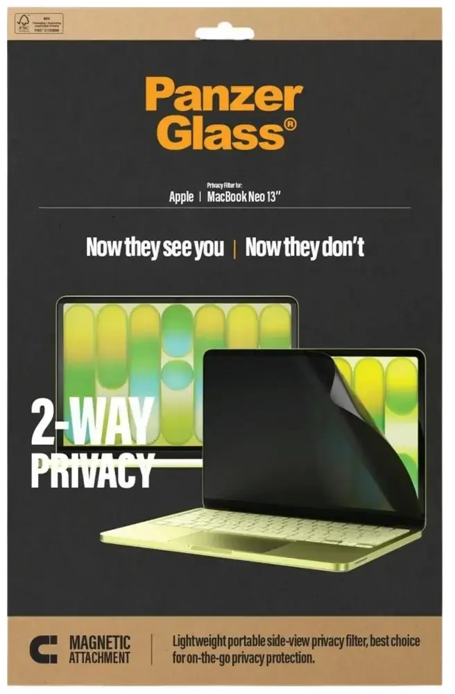 Panzer Glass Filtras „PanzerGlass Apple MacBook Neo 13" Magnetinis 2 krypčių privatumo PET (PG51875)